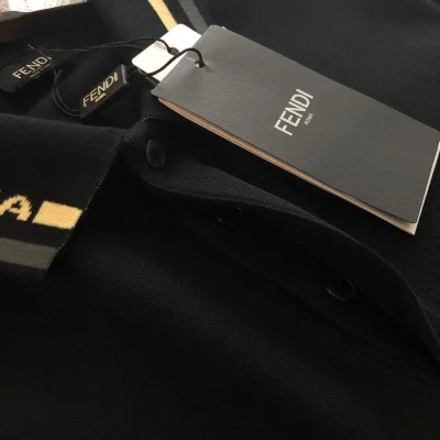 Поло Fendi With Yellow Lines "Black" фото № 7