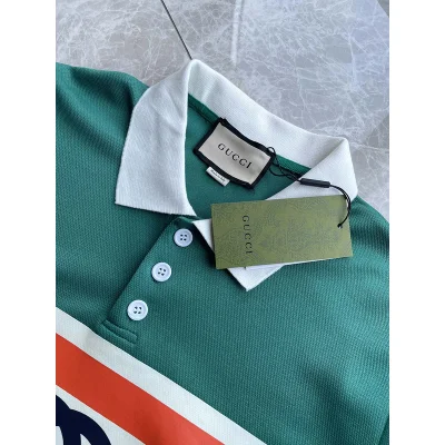 Поло Gucci Brand Logo "Green" фото № 5
