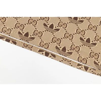 Поло Gucci X Adidas Brand Print "Brown" фото № 5