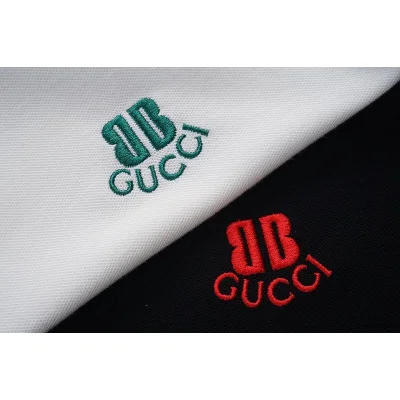 Поло Gucci With Red Collar Edging "Black" фото № 5