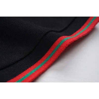 Поло Gucci With Red Collar Edging "Black" фото № 9