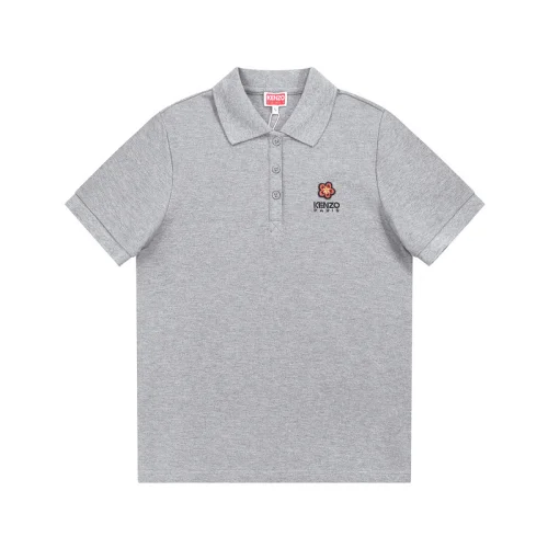 Поло Kenzo Flower Logo "Gray"