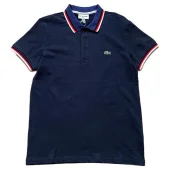 Поло Lacoste With Stripes Along The Contour "Blue"