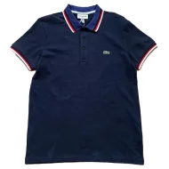 Поло Lacoste With Stripes Along The Contour "Blue"