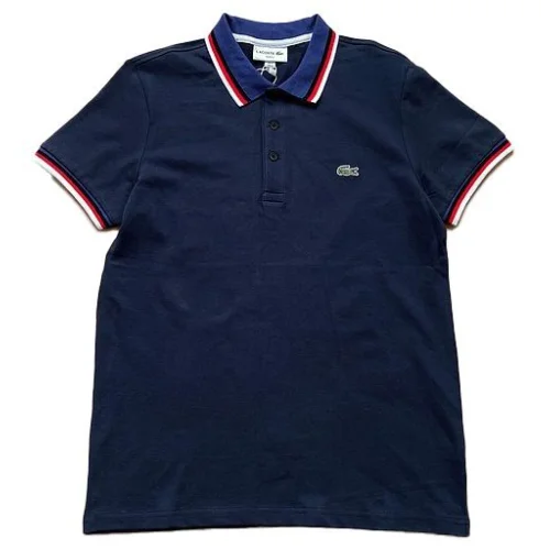 Поло Lacoste With Stripes Along The Contour "Blue"