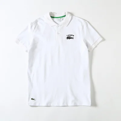 Поло Lacoste French Sportswear Est "White" фото № 2