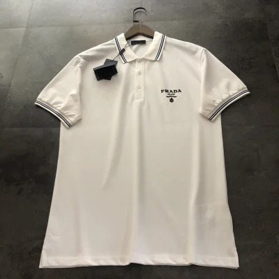 Поло Prada With Logo Brand - Cotton "White" фото № 2