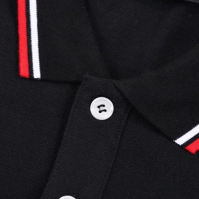 Поло Prada With Black Text Stripe "Black" фото № 8