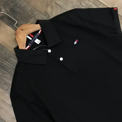 Поло Tommy Hilfiger With Small Brand Logo "Black" фото № 4