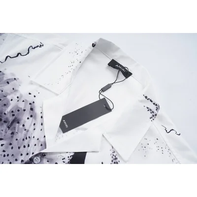 Рубашка Amiri Waves And Rocks Print "White" фото № 3