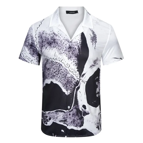 Рубашка Amiri Waves And Rocks Print "White"