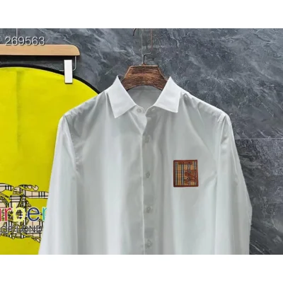 Рубашка Burberry Frontside Print On Checked Warrior And Horse "White" фото № 2