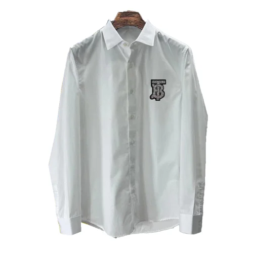 Рубашка Burberry Frontside White Logo Black Outline "White"