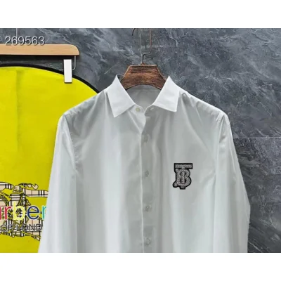 Рубашка Burberry Frontside White Logo Black Outline "White" фото № 2 Рубашка Burberry Frontside White Logo Black Outline "White" фото № 2
