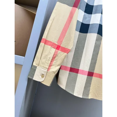 Рубашка Burberry Checked Dark And Red Lines Print "Brown" фото № 7