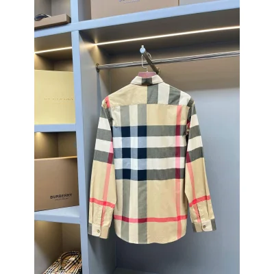 Рубашка Burberry Checked Dark And Red Lines Print "Brown" фото № 6