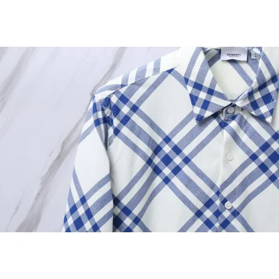 Рубашка Burberry Print Allsides Diagonal Lines Rombes "Blue" фото № 5
