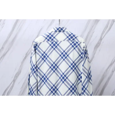 Рубашка Burberry Print Allsides Diagonal Lines Rombes "Blue" фото № 3