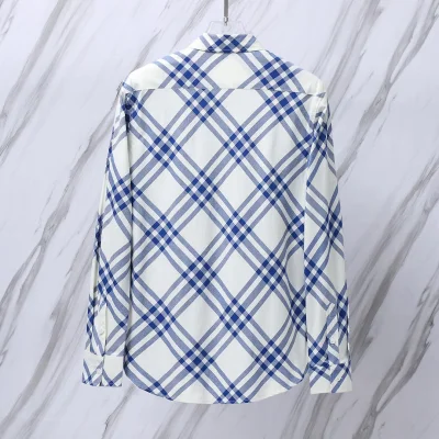 Рубашка Burberry Print Allsides Diagonal Lines Rombes "Blue" фото № 2