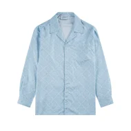 Рубашка Casablanca White Diamond Pattern "Light Blue"