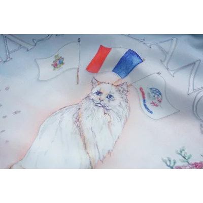 Рубашка Casablanca Tennis Club With A Cat "Blue/Green" фото № 8