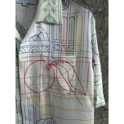 Рубашка Casablanca Blue Face Big Vase "White" фото № 4 Рубашка Casablanca Blue Face Big Vase "White" фото № 4