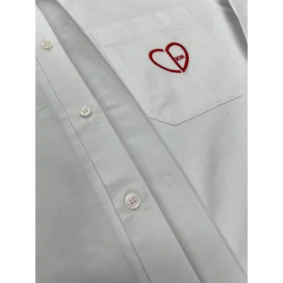 Рубашка Christian Dior Frontside Red Heart CD "White" фото № 4