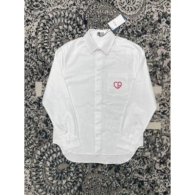 Рубашка Christian Dior Frontside Red Heart CD "White" фото № 2