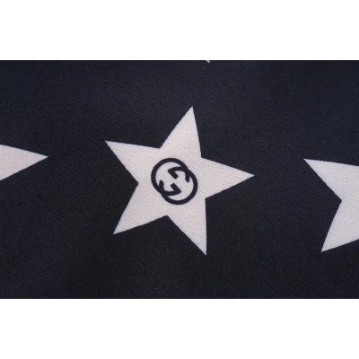 Футболка Gucci Stars Turn-down Collar «Black» фото № 4