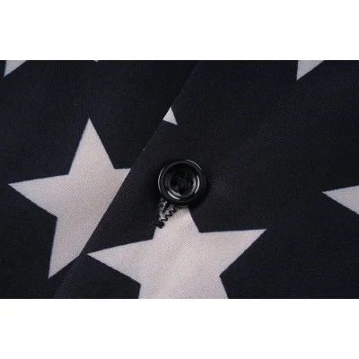 Футболка Gucci Stars Turn-down Collar «Black» фото № 3