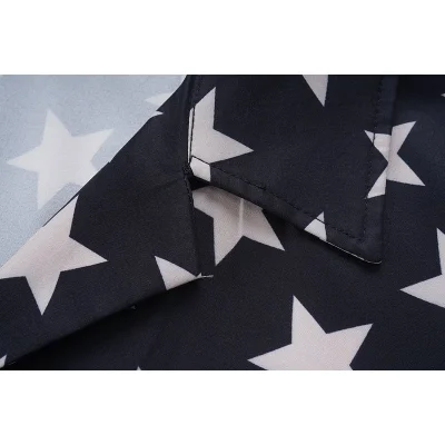 Футболка Gucci Stars Turn-down Collar «Black» фото № 5