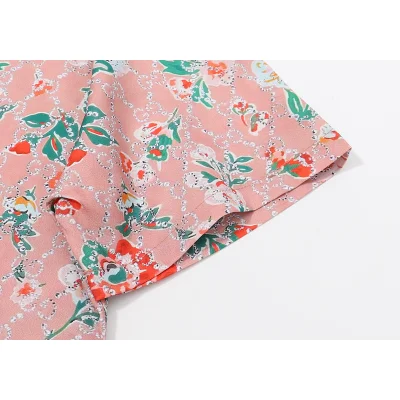 Рубашка GUCCI Flowers Ornament "Pink" фото № 4