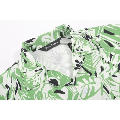 Рубашка Palm Angels With Lily Design "Green" фото № 2