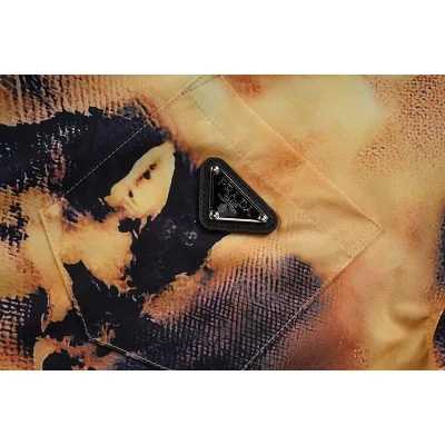 Рубашка Prada Lamp Print And Front Pocket "Yellow" фото № 8