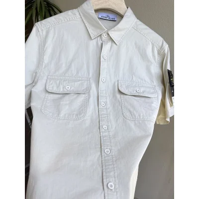 Рубашка Stone Island With Brand Instructions "Cream" фото № 6
