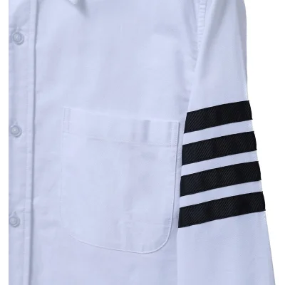 Рубашка Thom Browne With Stripes On The Sleeve "White" фото № 4 Рубашка Thom Browne With Stripes On The Sleeve "White" фото № 4