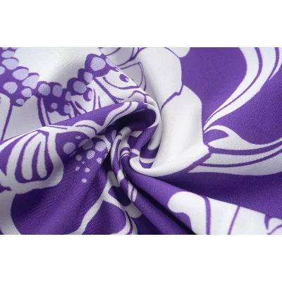 Рубашка Valentino Short Sleeves White Flower Buds "Purple" фото № 3