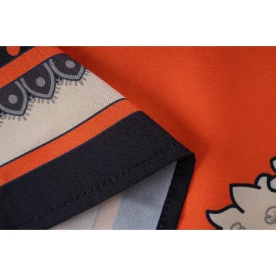 Рубашка Valentino Flowers And Stripes "Orange" фото № 7