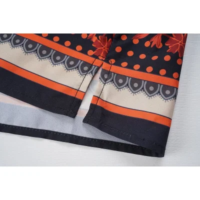 Рубашка Valentino Flowers And Stripes "Orange" фото № 6