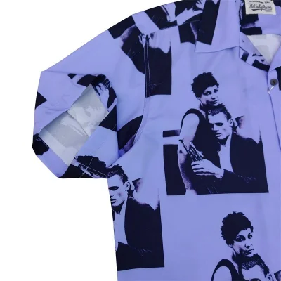 Рубашка Wacko Maria Print Men And Women "Blue/Violet" фото № 4