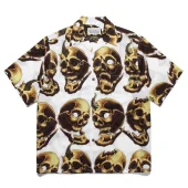 Рубашка Wacko Maria Bony Skull Print "White"