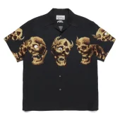 Рубашка Wacko Maria With Demon Skulls "Black"