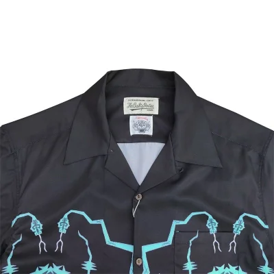 Рубашка Wacko Maria With Spider Print "Black/Green" фото № 3