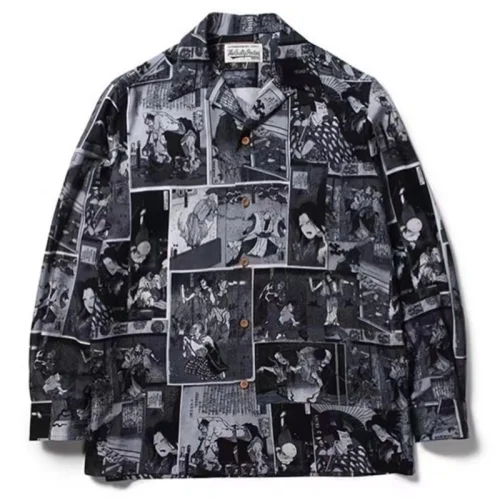 Рубашка Wacko Maria Horrors "Black/Gray"