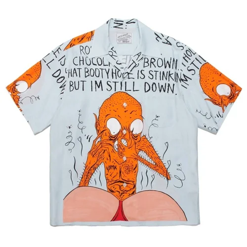 Рубашка Wacko Maria Confusion "Blue"