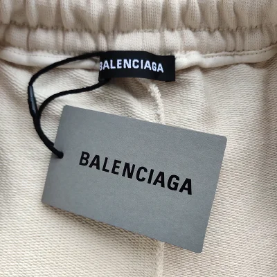 Шорты Balenciaga Brand Label "White" фото № 2