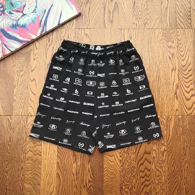 Шорты Balenciaga With Multi-Faceted Logos "Black" фото № 2