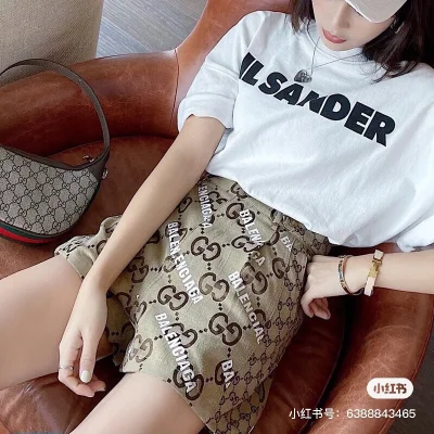 Шорты Balenciaga x GUCCI Monogram Pattern "Beige" фото № 7