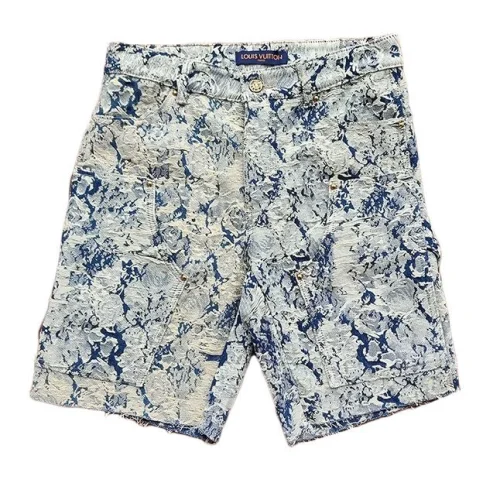 Шорты Louis Vuitton Jeans With Patch "Blue/White"