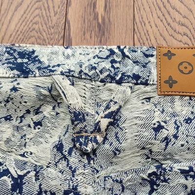 Шорты Louis Vuitton Jeans With Patch "Blue/White" фото № 5